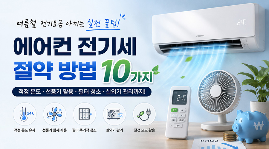 에어컨 전기세 절약 방법 10가지