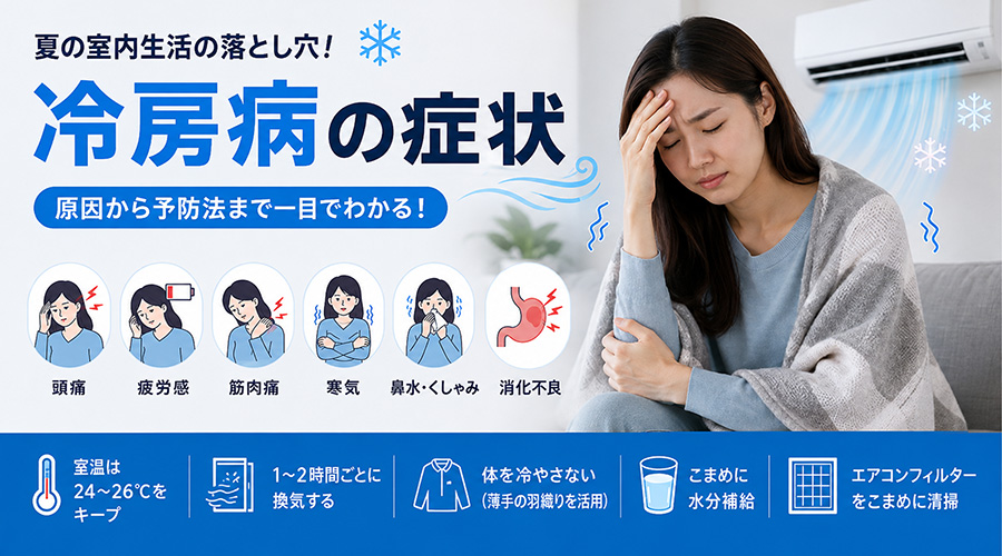 冷房病（クーラー病）の症状