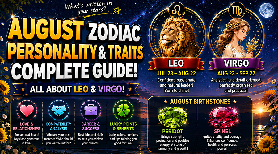 August Zodiac Signs: Ultimate Guide to Traits and Personalities (Leo & Virgo)