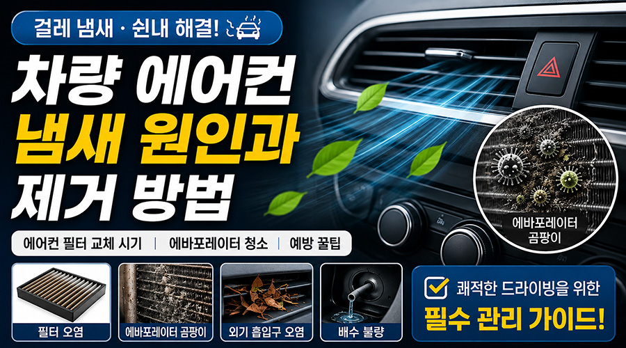 차량 에어컨 냄새 제거 방법