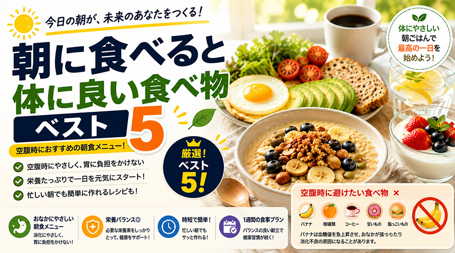 朝に食べるべきおすすめの食べ物TOP5！空腹時に優しい健康的な朝食メニュー