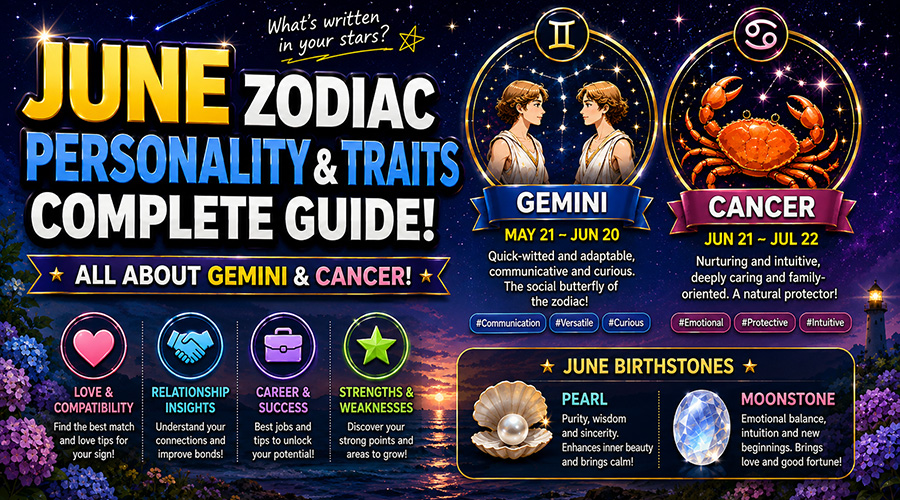 Complete Guide to June Zodiac Signs and Birthstones: Gemini, Cancer Traits and Pearl Meanings