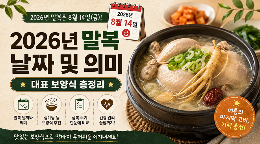 말복 대표 보양식 삼계탕