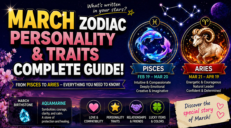 March Zodiac Signs: Personality Traits & Characteristics (Pisces & Aries)