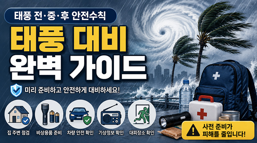 태풍 대비 안전 수칙 및 창문 보강 방법