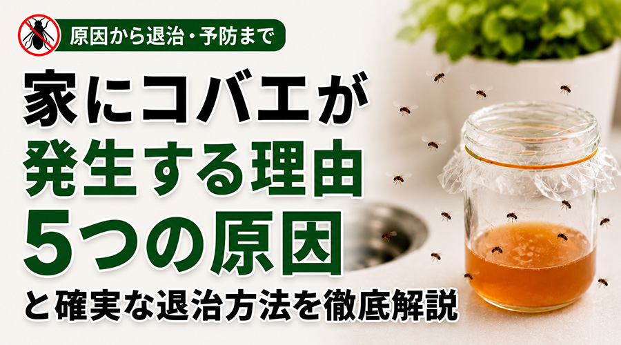 家に出るコバエの5つの原因と完全退治ガイド